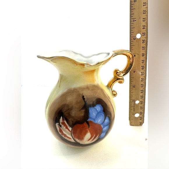 VTG 1960’s Artmark Small Fruit Pitcher & Bowl Wash Basin Set Made In Japan - Picture 3 of 10